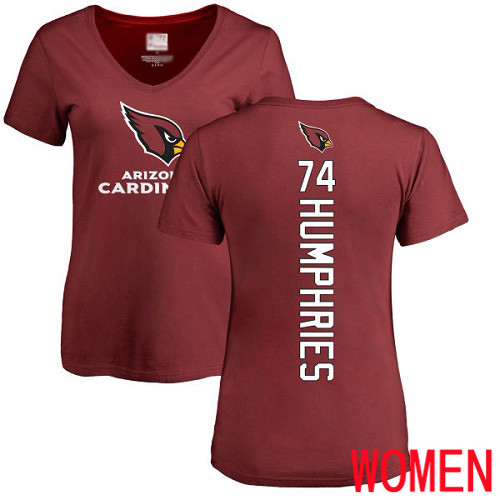 Arizona Cardinals Maroon Women D.J. Humphries Backer NFL Football #74 T Shirt->arizona cardinals->NFL Jersey